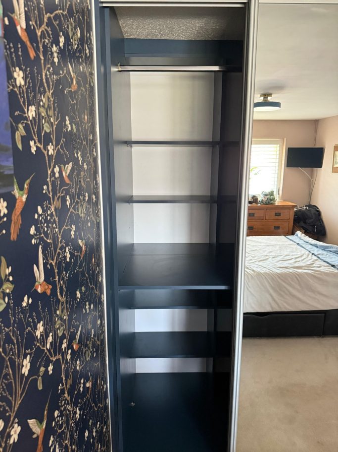 2 door sliding wardrobe in Alby blue with mirrored door in Kent and Maidstone