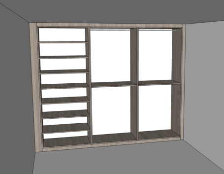 Made to measure, bespoke fitted wardrobe interior in Kent