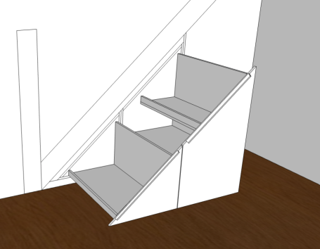 Made to measure, bespoke fitted understairs unit/ pull out boxes in Kent