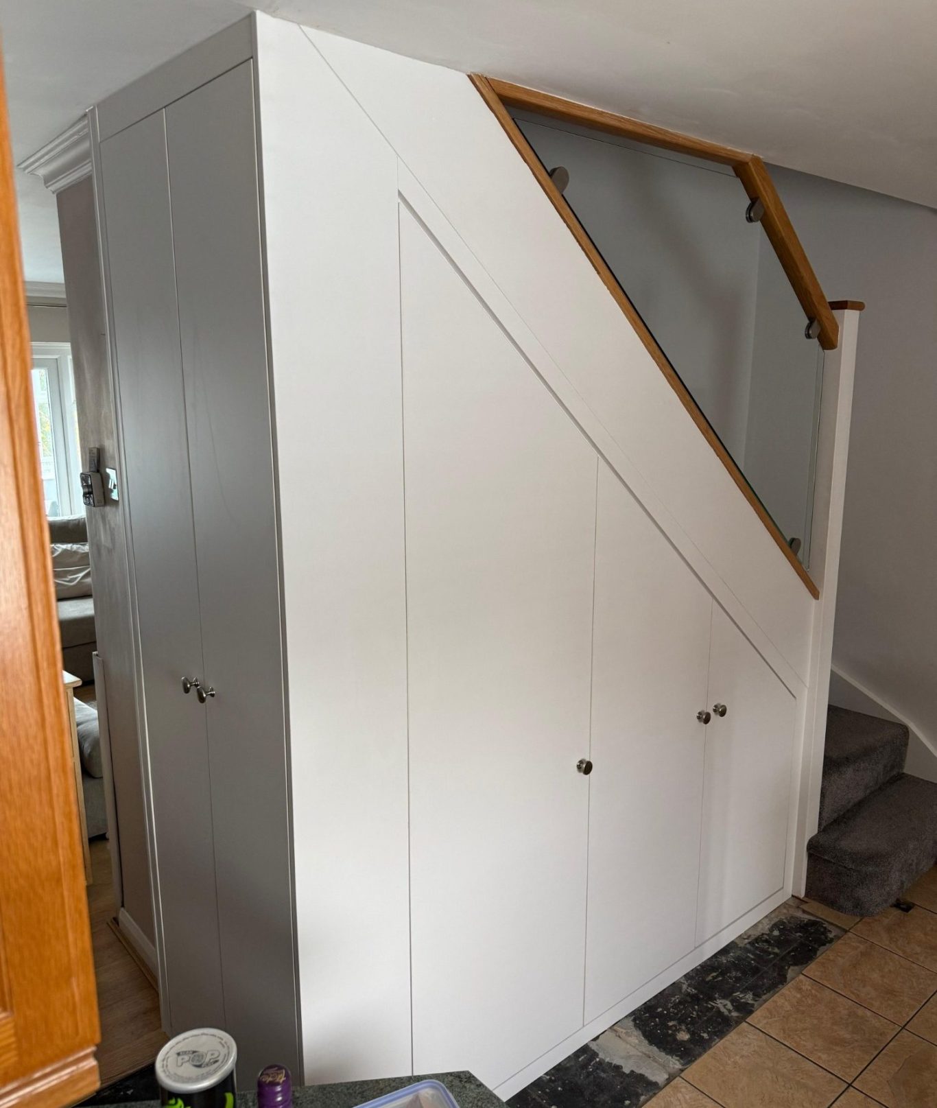 Custom made, bespoke understairs storage in Chatham, Kent
