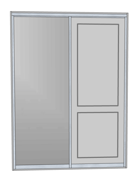 2 door Made to measure, bespoke fitted sliding wardrobe