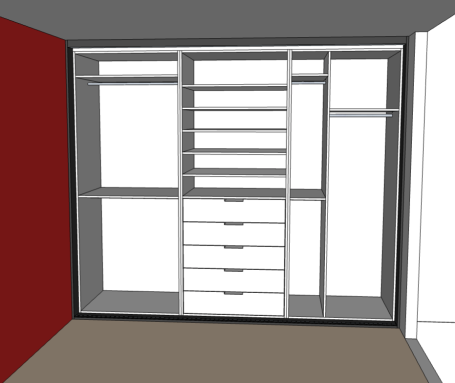 4 door Made to measure, bespoke fitted sliding wardrobe in Kent.