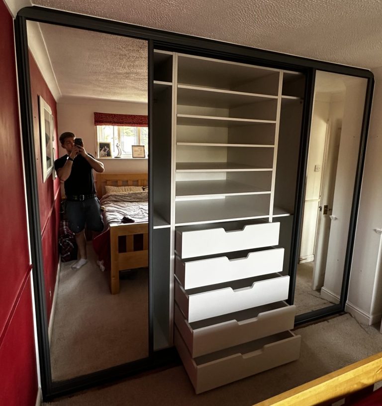 4 door made to measure, bespoke fitted sliding wardrobe in Kent and Maidstone.