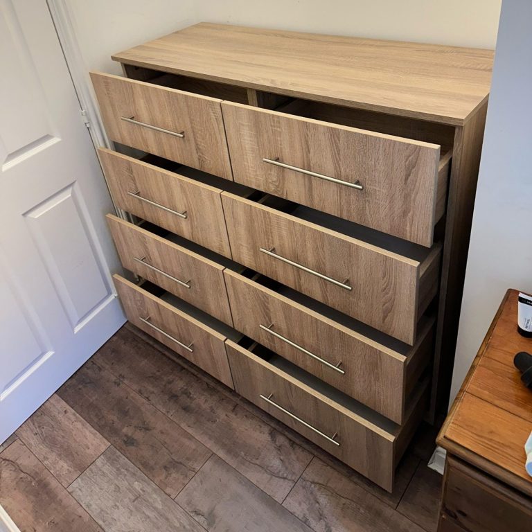 Made to measure, bespoke fitted soft closing 8 drawer unit in Kent and Maidstone.