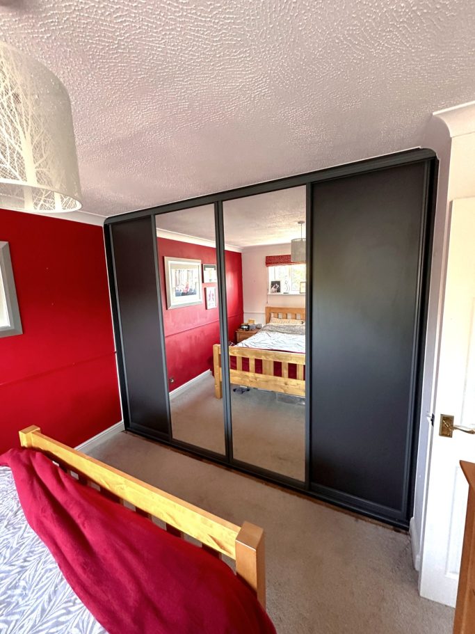 4 door made to measure, bespoke fitted sliding wardrobe in Kent and Maidstone.