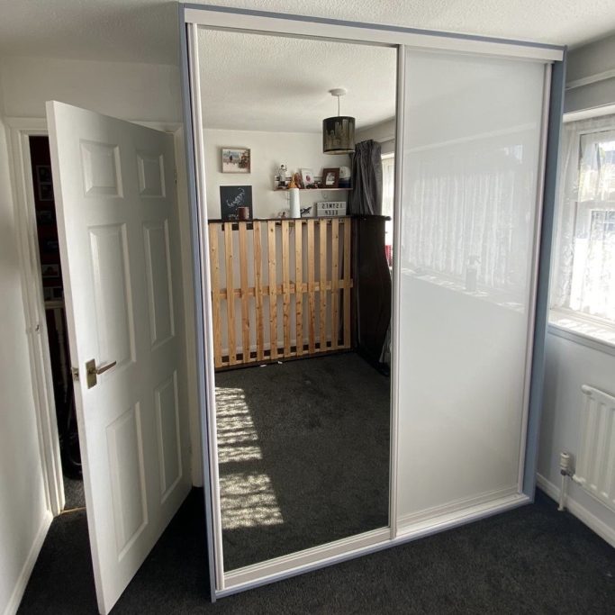 2 door made to measure, bespoke fitted sliding wardrobe in Kent and Maidstone.